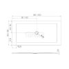 NEW TRENDY Brodzik prostokątny 110x90x3,5 konglomerat NEX SHADE beżowy struktura B-0491